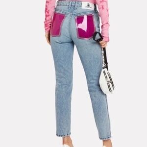Jordache Vintage Straight leg PVC Pink Pocket Size 25